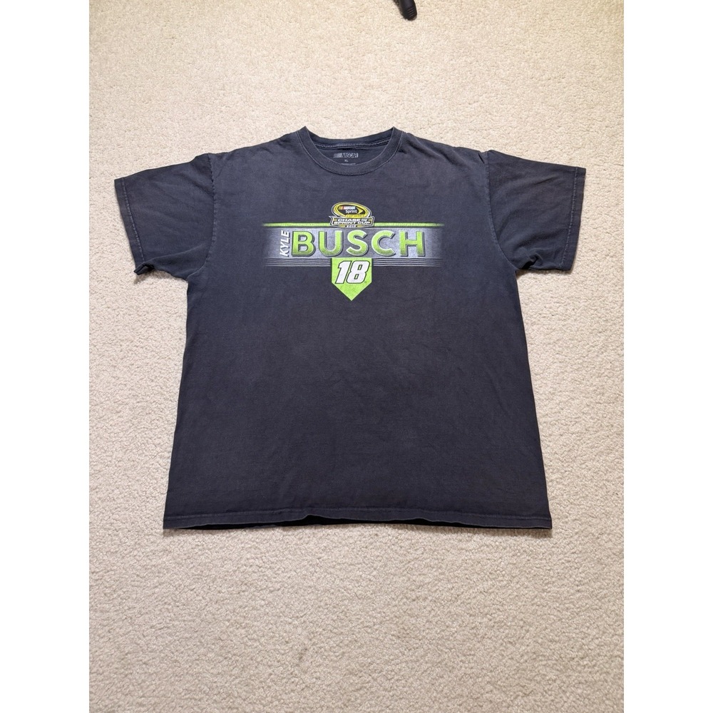 2015 Kyle Busch #18 M&M's Racing NASCAR Sprint Cup Double Sided T XL Black Fade